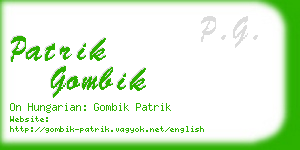 patrik gombik business card